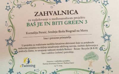 eTwinning projekt – Baš je IN biti GREEN 3