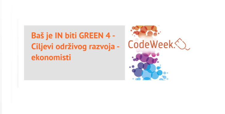 EU Code Week – Baš je IN biti GREEN 4