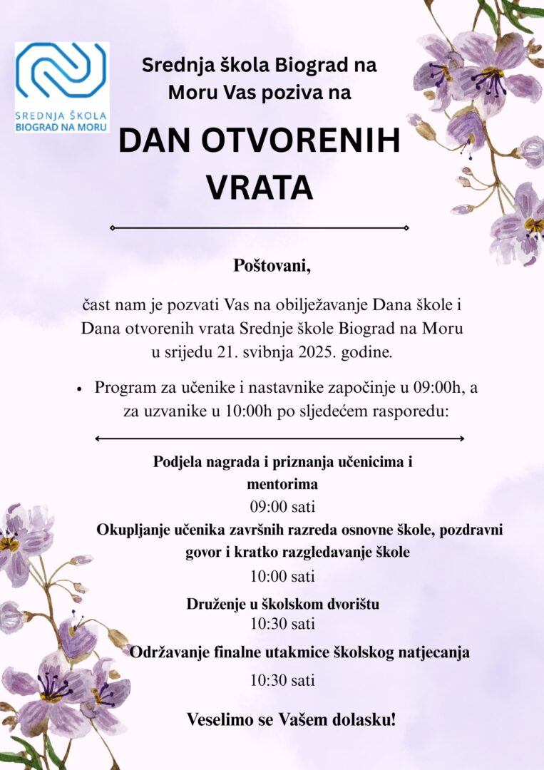Pozivnica za Dan otvorenih vrata 2025.