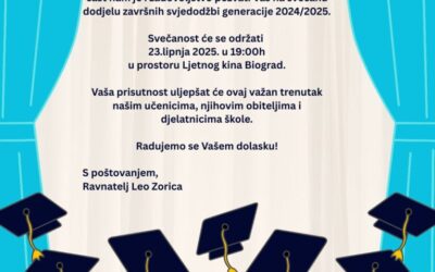 Svečana dodjela svjedodžbi